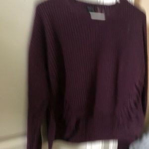 Purple distressed sweater